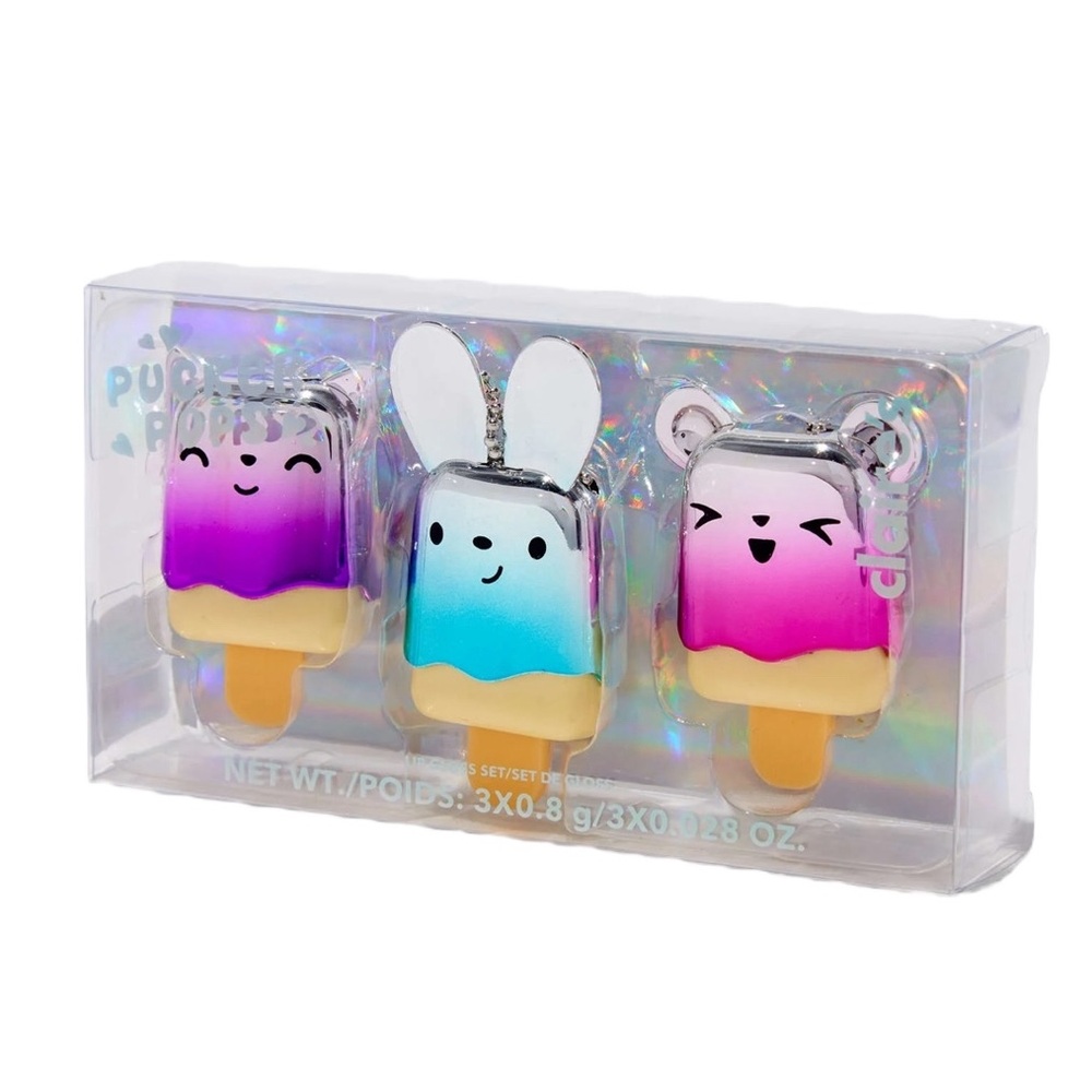 Pucker Pops® Chrome Bear Lip Gloss Set - 3 Pack